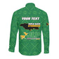 Personalized JLP Jamaica Labour Party Long Sleeve Button Shirt Build Back Stronger - African Pride