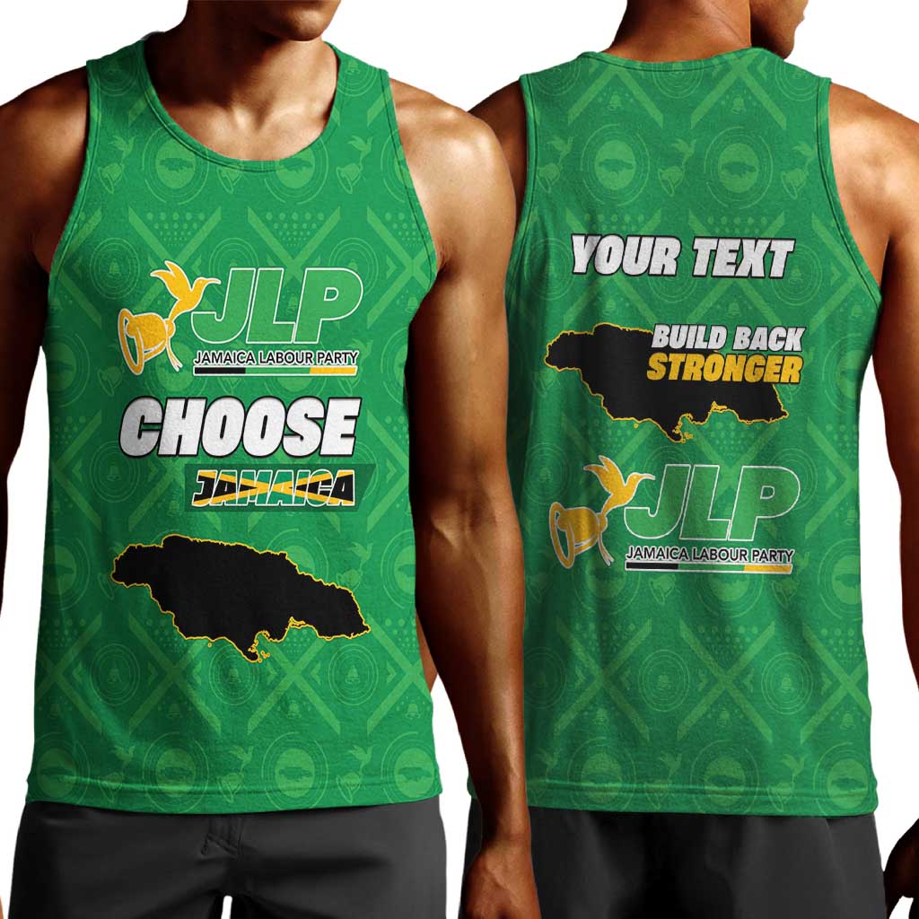 Personalized JLP Jamaica Labour Party Men Tank Top Build Back Stronger - African Pride