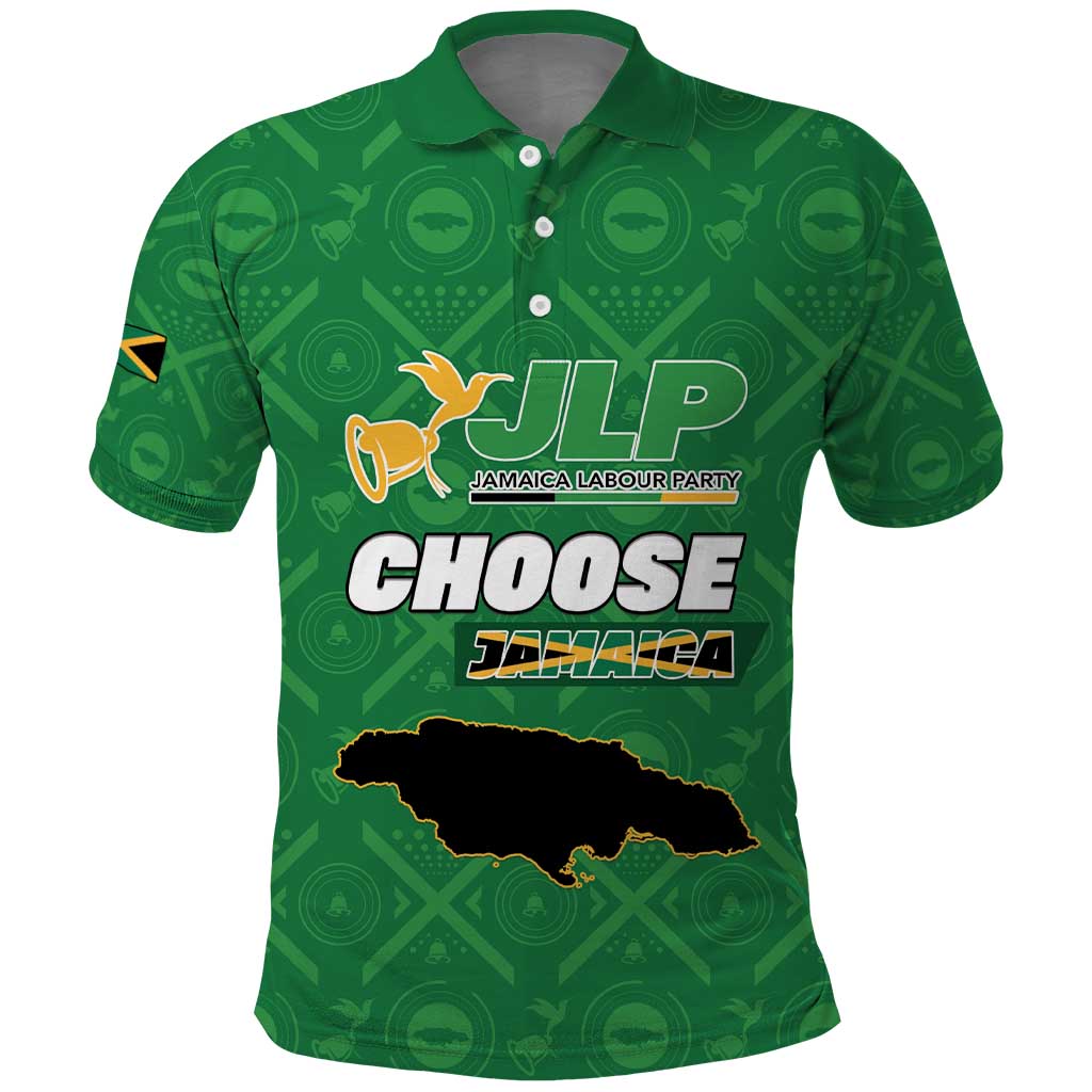 Personalized JLP Jamaica Labour Party Polo Shirt Build Back Stronger - African Pride