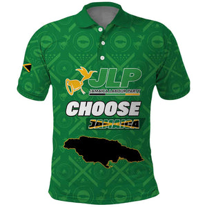 Personalized JLP Jamaica Labour Party Polo Shirt Build Back Stronger - African Pride
