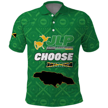 Personalized JLP Jamaica Labour Party Polo Shirt Build Back Stronger - African Pride