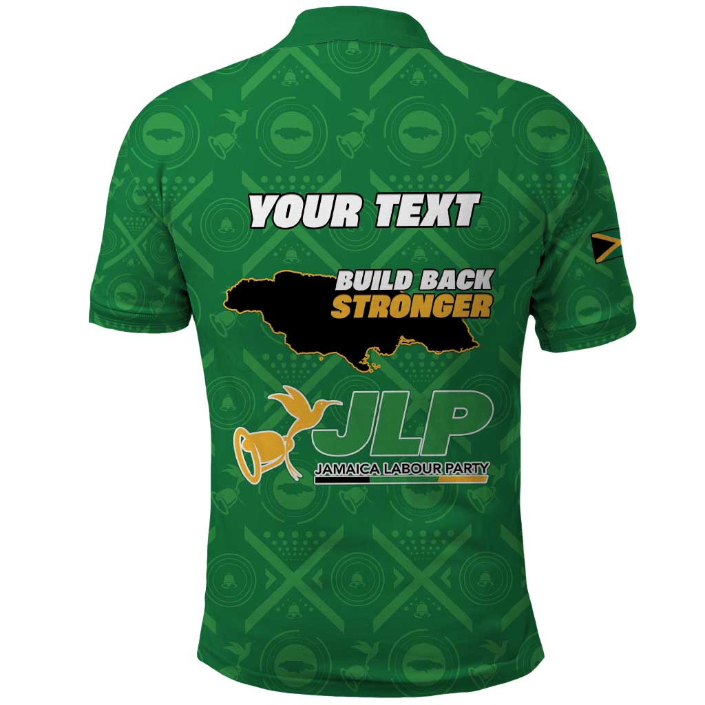 Personalized JLP Jamaica Labour Party Polo Shirt Build Back Stronger - African Pride