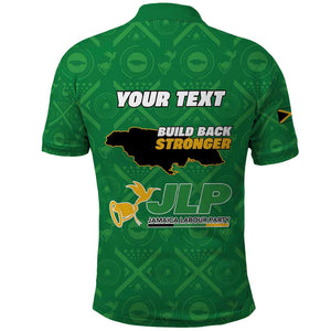 Personalized JLP Jamaica Labour Party Polo Shirt Build Back Stronger - African Pride