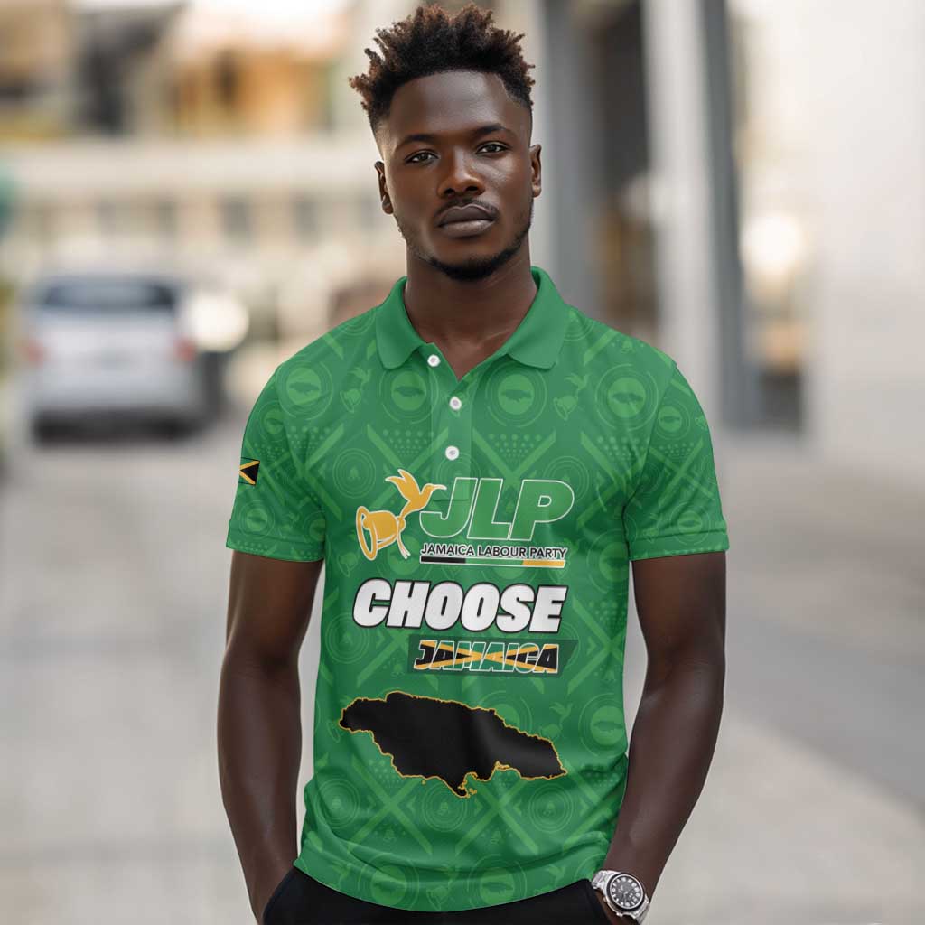 Personalized JLP Jamaica Labour Party Polo Shirt Build Back Stronger - African Pride