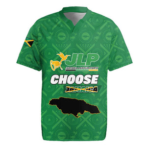Personalized JLP Jamaica Labour Party Rugby Jersey Build Back Stronger - African Pride