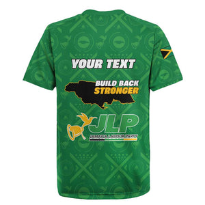 Personalized JLP Jamaica Labour Party Rugby Jersey Build Back Stronger - African Pride