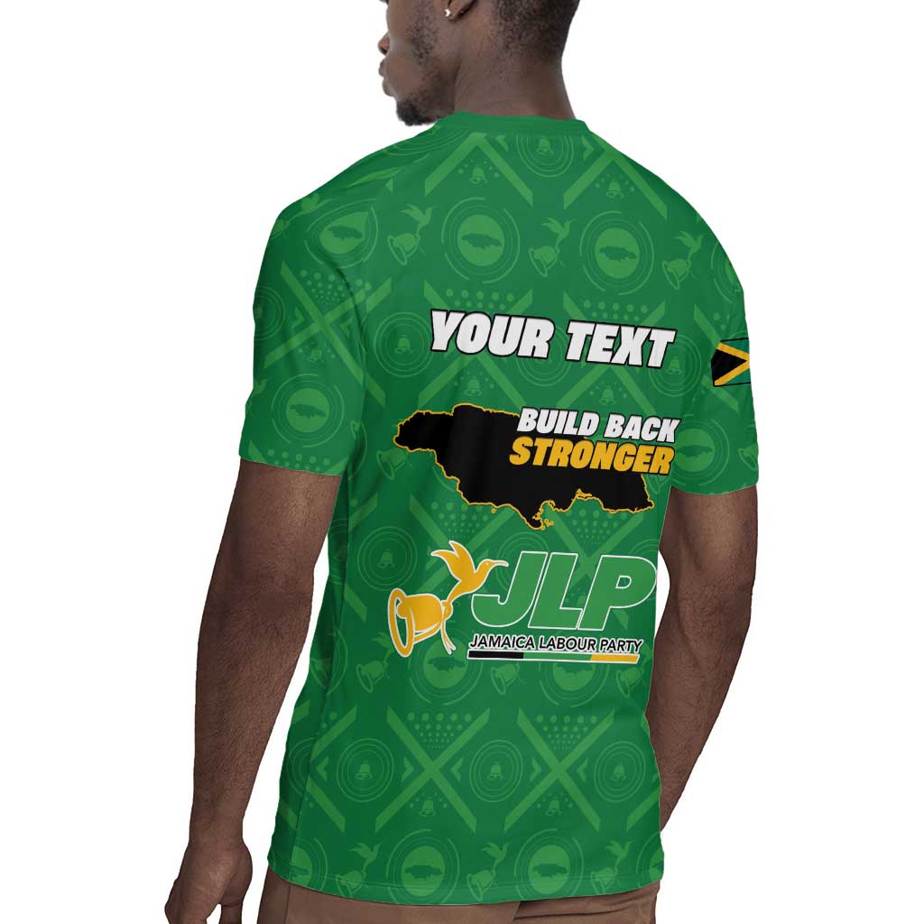 Personalized JLP Jamaica Labour Party Rugby Jersey Build Back Stronger - African Pride