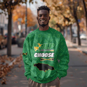 Personalized JLP Jamaica Labour Party Sweatshirt Build Back Stronger - African Pride