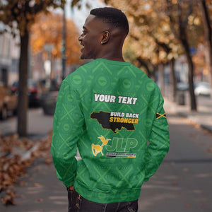 Personalized JLP Jamaica Labour Party Sweatshirt Build Back Stronger - African Pride