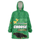 Personalized JLP Jamaica Labour Party Wearable Blanket Hoodie Build Back Stronger - African Pride