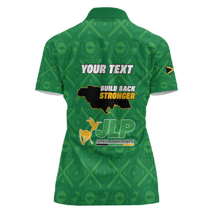 Personalized JLP Jamaica Labour Party Women Polo Shirt Build Back Stronger - African Pride