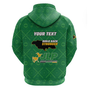 Personalized JLP Jamaica Labour Party Zip Hoodie Build Back Stronger - African Pride