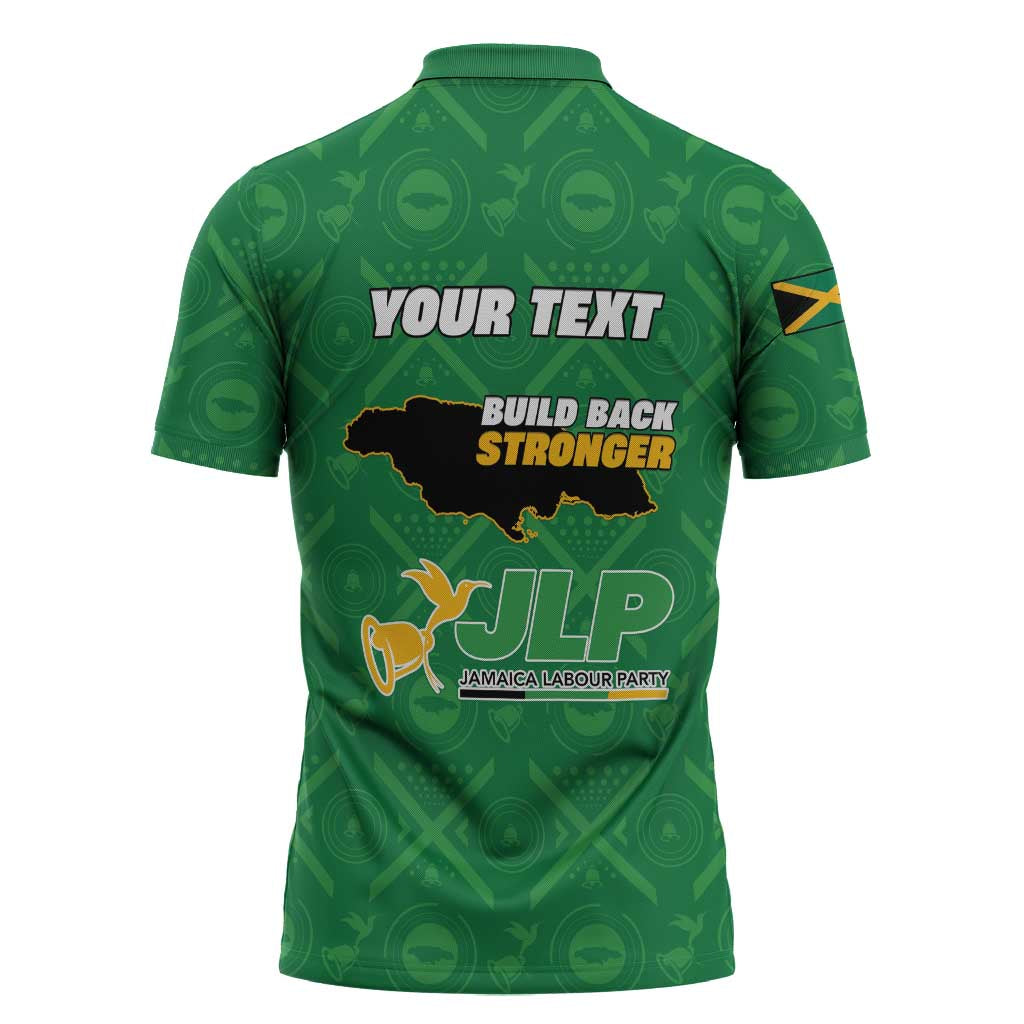 Personalized Jamaica Labour Party Zipper Polo Shirt Choose Jamica