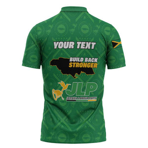 Personalized Jamaica Labour Party Zipper Polo Shirt Choose Jamica