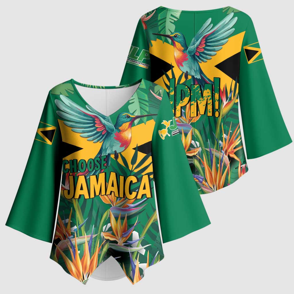 JLP 1PM Holness Kimono Sleeve Blouse Jamaica Labour Party - Tropical Style