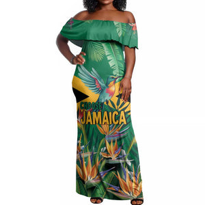 JLP 1PM Holness Off Shoulder Maxi Dress Jamaica Labour Party - African Pride