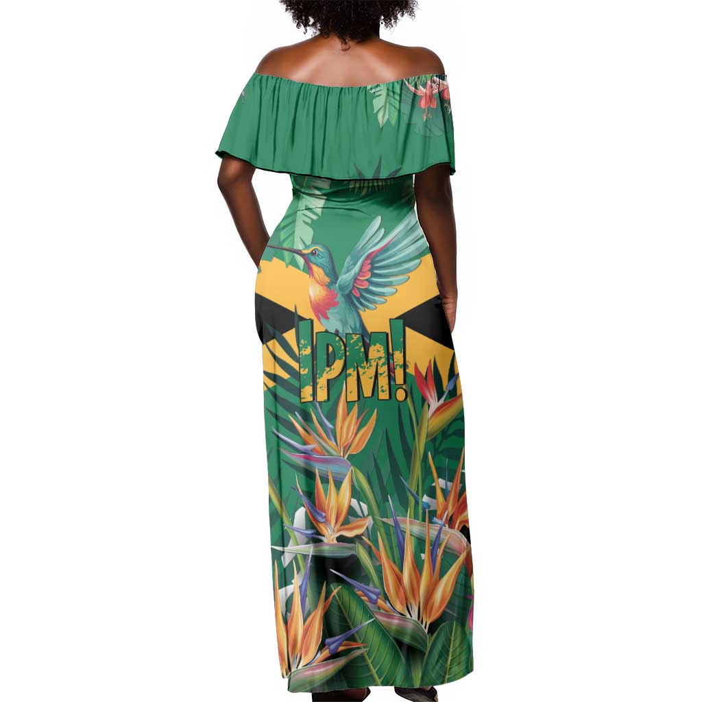 JLP 1PM Holness Off Shoulder Maxi Dress Jamaica Labour Party - African Pride