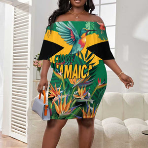 JLP 1PM Holness Off Shoulder Short Dress Jamaica Labour Party - African Pride