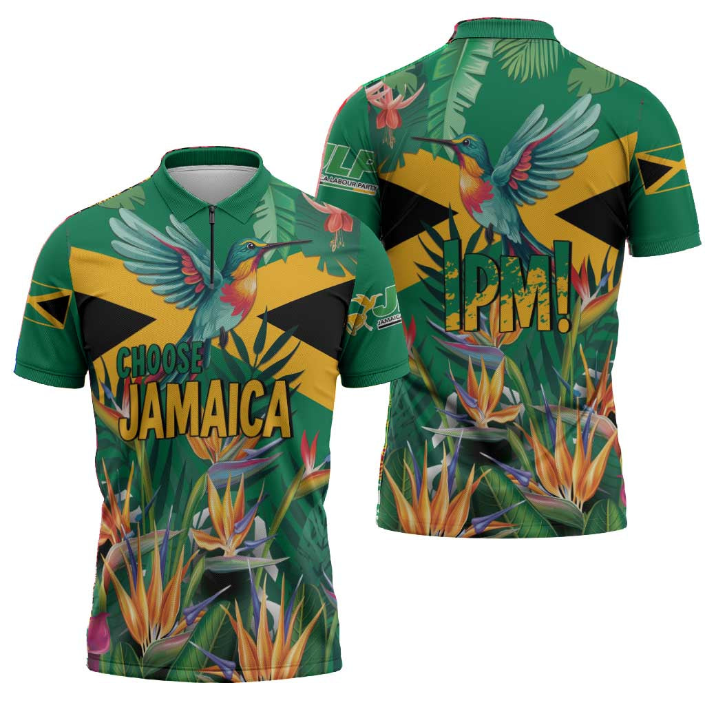 JLP 1PM Holness Zipper Polo Shirt Jamaica Labour Party - Tropical Style