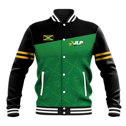 Personalized Jamaica Labour Party Supporters Baseball Jacket - African Pride