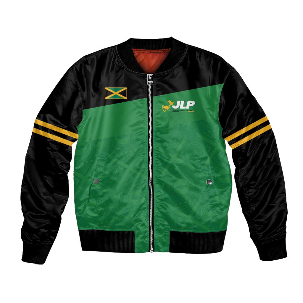 Personalized Jamaica Labour Party Supporters Bomber Jacket - African Pride