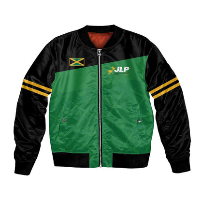 Personalized Jamaica Labour Party Supporters Bomber Jacket - African Pride