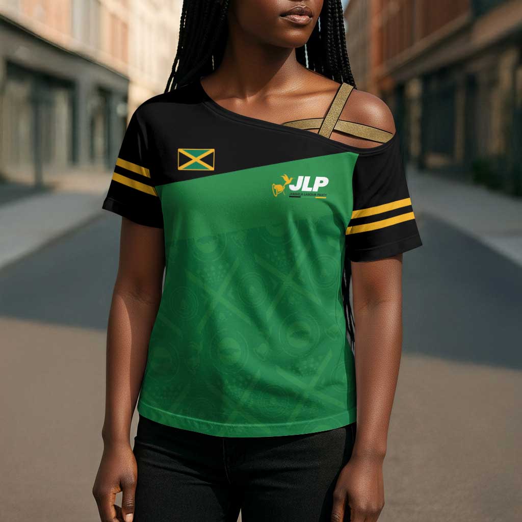 Personalized Jamaica Labour Party Cross Shoulder Shirt Proud Supporters
