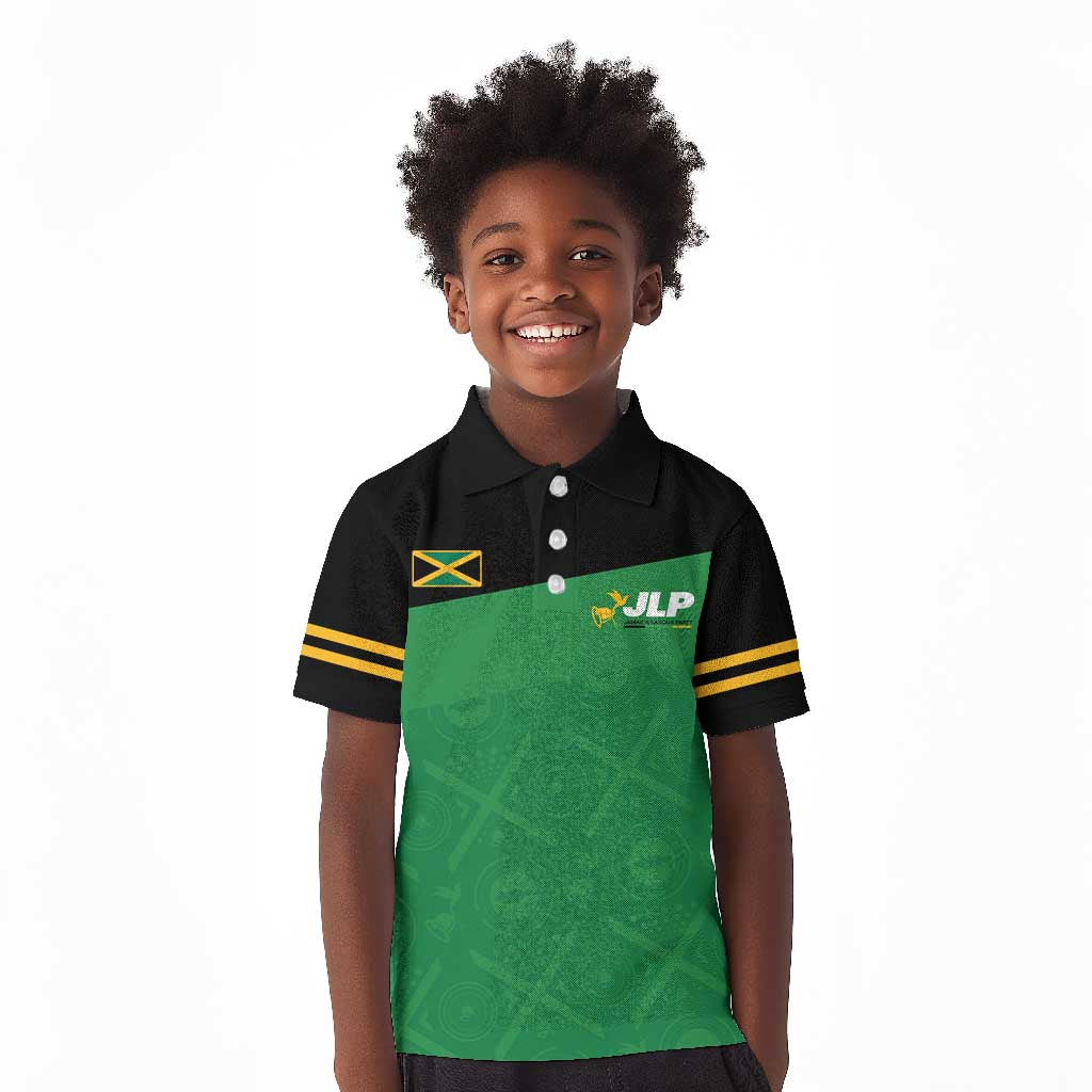 Personalized Jamaica Labour Party Supporters Kid Polo Shirt - African Pride