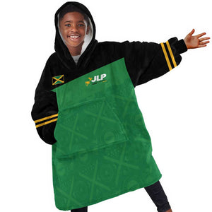 Personalized Jamaica Labour Party Supporters Kid Wearable Blanket Hoodie - African Pride