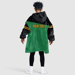 Personalized Jamaica Labour Party Supporters Kid Wearable Blanket Hoodie - African Pride