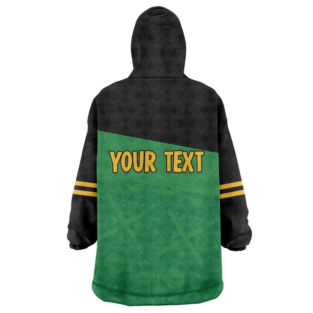 Personalized Jamaica Labour Party Supporters Kid Wearable Blanket Hoodie - African Pride