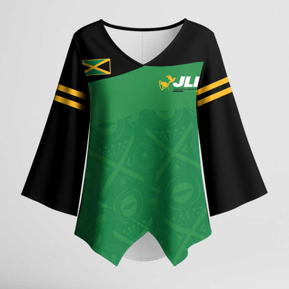 Personalized Jamaica Labour Party Kimono Sleeve Blouse Proud Supporters