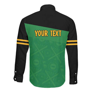 Personalized Jamaica Labour Party Supporters Long Sleeve Button Shirt - African Pride