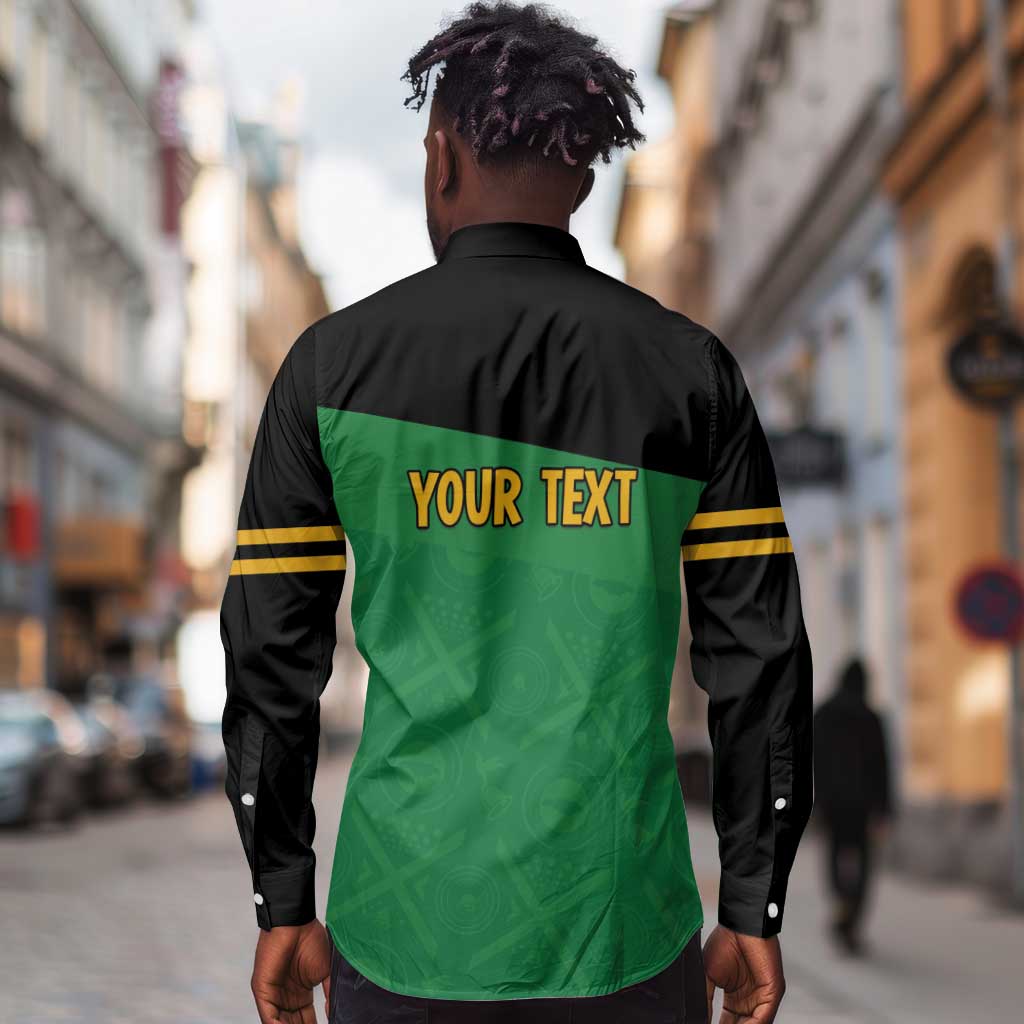 Personalized Jamaica Labour Party Supporters Long Sleeve Button Shirt - African Pride