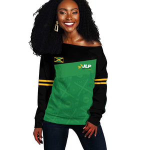 Personalized Jamaica Labour Party Supporters Off Shoulder Sweater - African Pride
