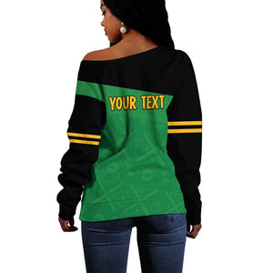 Personalized Jamaica Labour Party Supporters Off Shoulder Sweater - African Pride