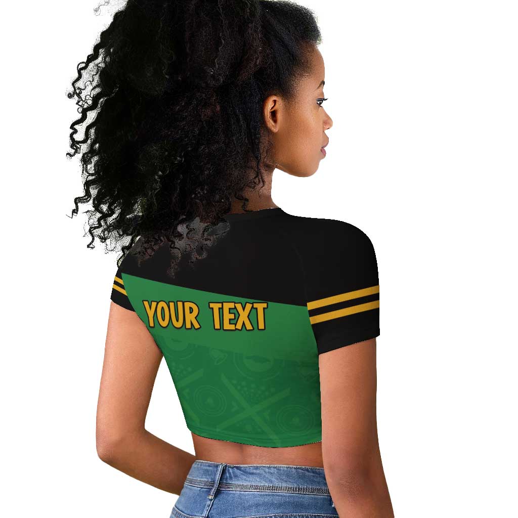Personalized Jamaica Labour Party Supporters Raglan Cropped T shirt - African Pride