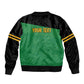 Personalized Jamaica Labour Party Supporters Sleeve Zip Bomber Jacket - African Pride