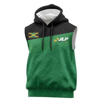 Personalized Jamaica Labour Party Supporters Sleeveless Hoodie - African Pride
