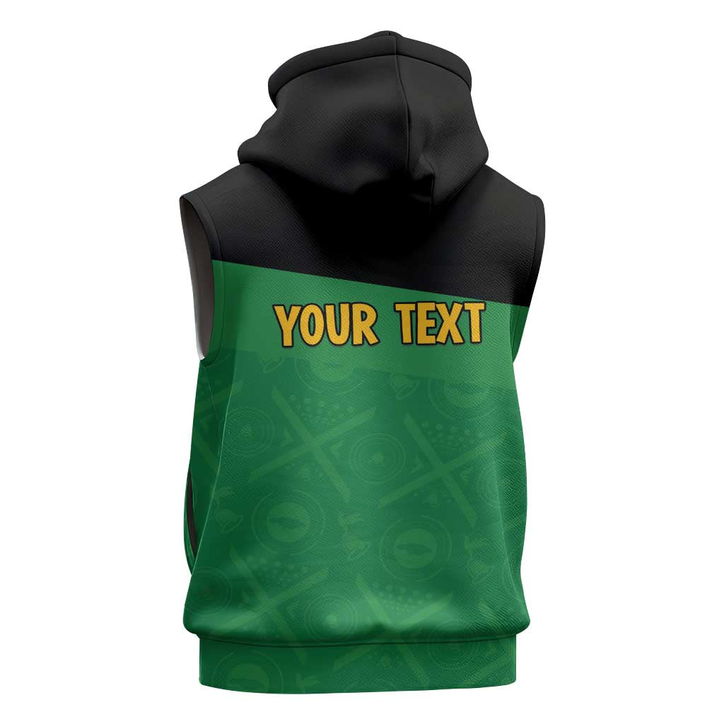 Personalized Jamaica Labour Party Supporters Sleeveless Hoodie - African Pride