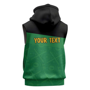 Personalized Jamaica Labour Party Supporters Sleeveless Hoodie - African Pride