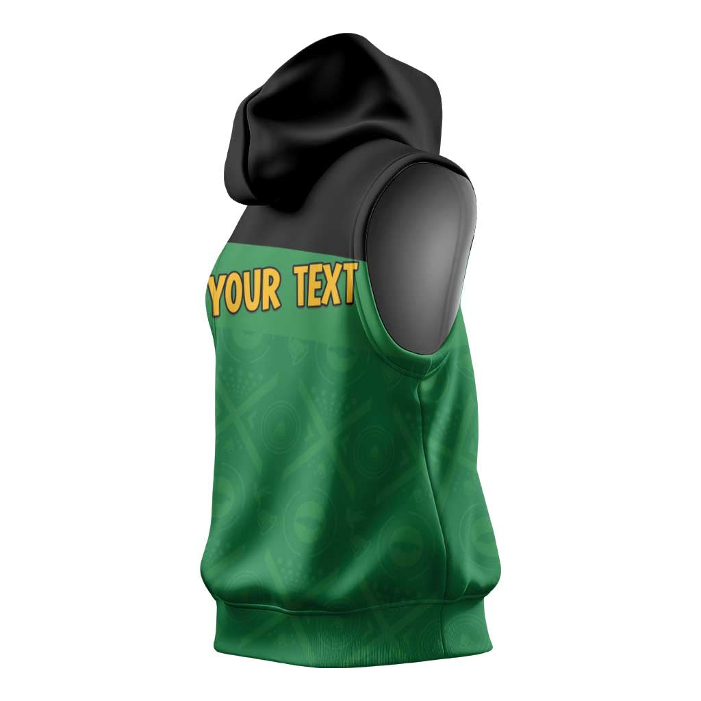 Personalized Jamaica Labour Party Supporters Sleeveless Hoodie - African Pride
