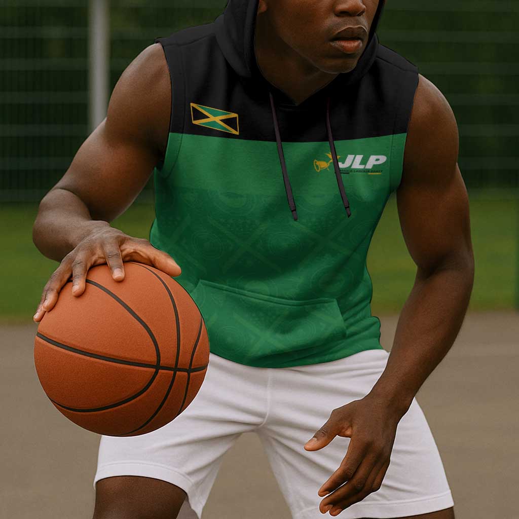 Personalized Jamaica Labour Party Supporters Sleeveless Hoodie - African Pride