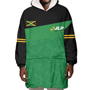 Personalized Jamaica Labour Party Supporters Wearable Blanket Hoodie - African Pride