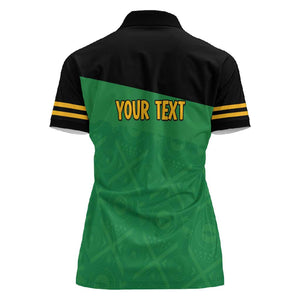 Personalized Jamaica Labour Party Supporters Women Polo Shirt - African Pride