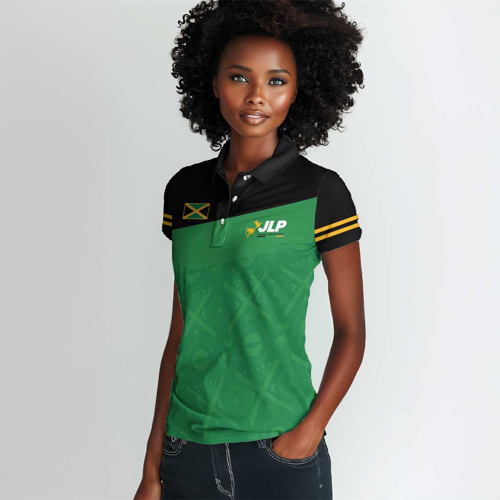 Personalized Jamaica Labour Party Supporters Women Polo Shirt - African Pride