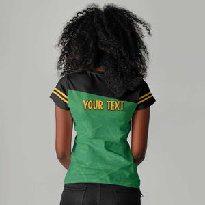 Personalized Jamaica Labour Party Supporters Women V-Neck T-Shirt - African Pride