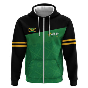 Personalized Jamaica Labour Party Supporters Zip Hoodie - African Pride