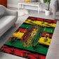 Personalised Rastafarian Lion Area Rug Cannabis Leaf Pattern
