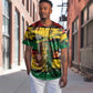 Personalised Rastafarian Lion Baseball Jersey Cannabis Leaf Pattern